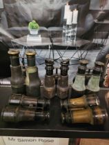 A Collection Of 5 x Vintage Binoculars As Photographed