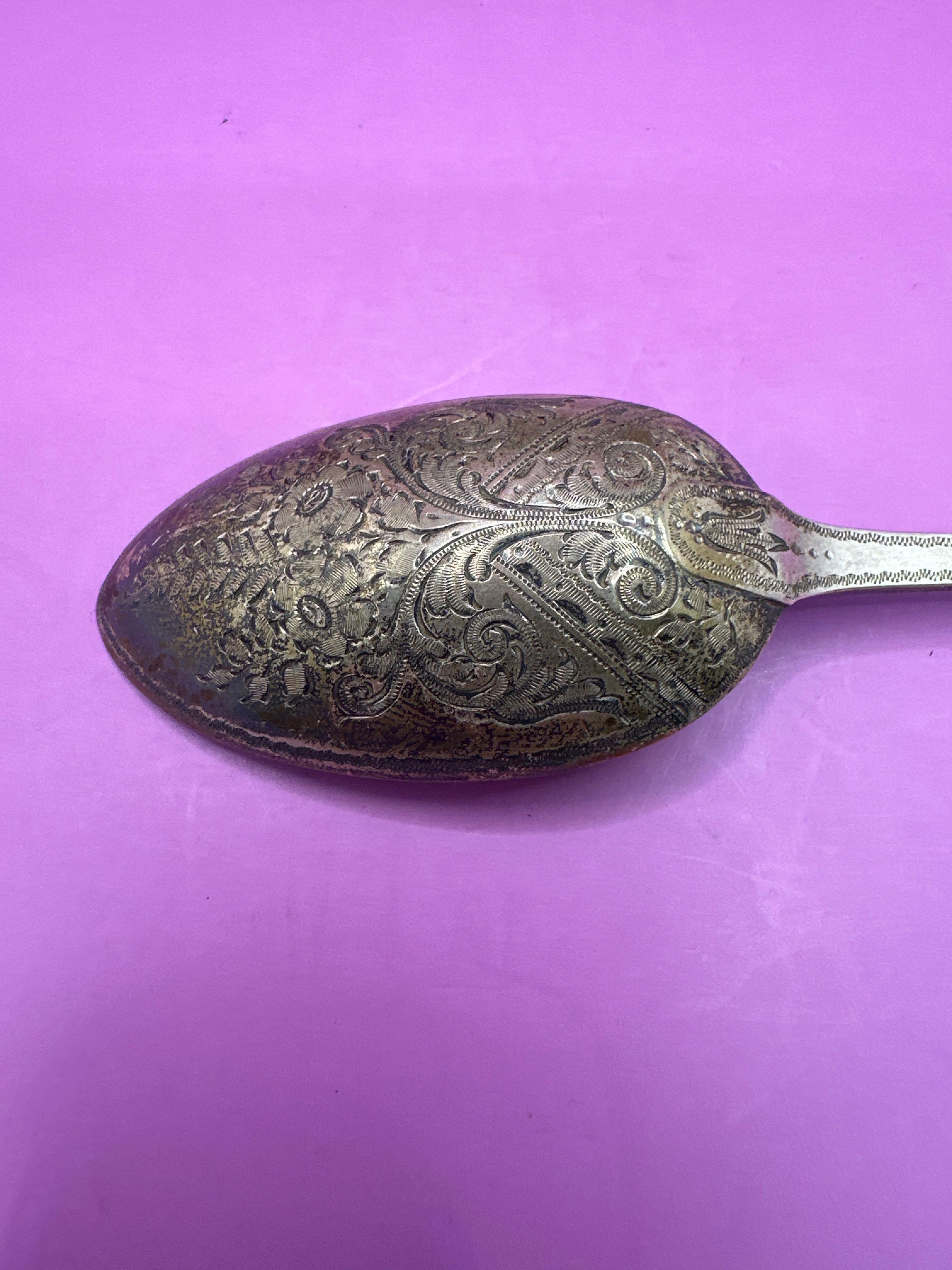 Silver Engraved Hallmarked Spoon With HW In A Edwin Davis Late Allott And Co Bradford Presentation - Image 6 of 10
