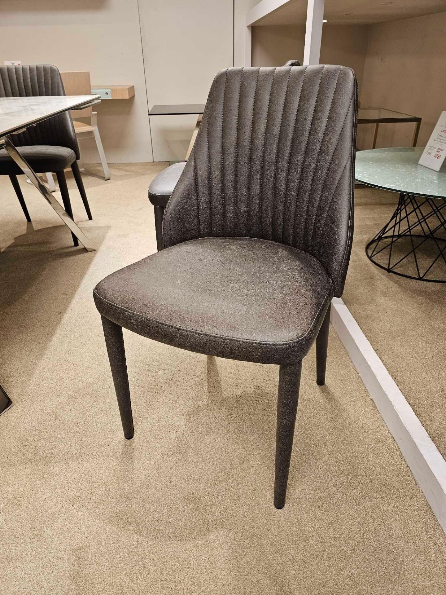 A set of 6 x Lundy Chairs by Kesterport The Lundy Chair is fully upholstered in our popular dark