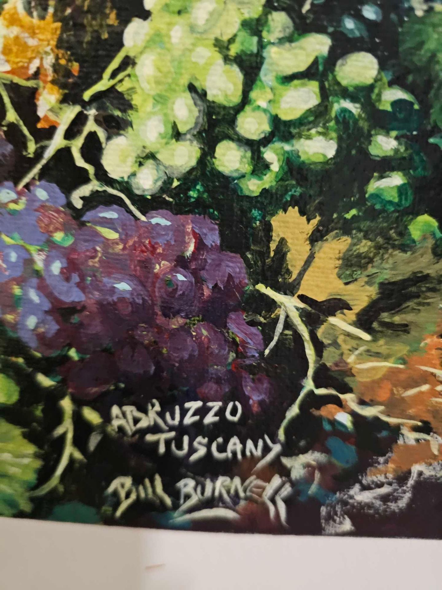 Oil On Canvas Titled Abruzzo Tuscany Signed Bill Burnell 50 x 50cm - Bild 3 aus 3