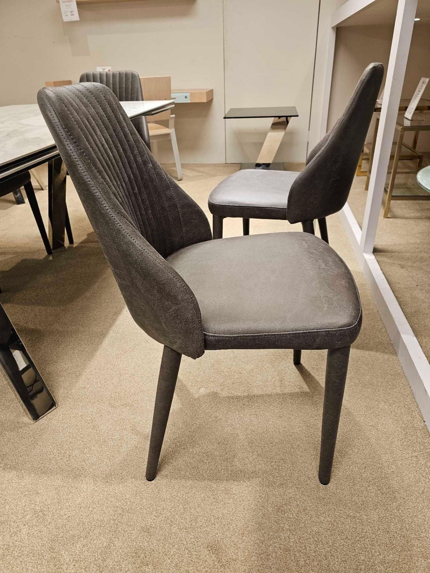 A set of 6 x Lundy Chairs by Kesterport The Lundy Chair is fully upholstered in our popular dark - Image 3 of 6