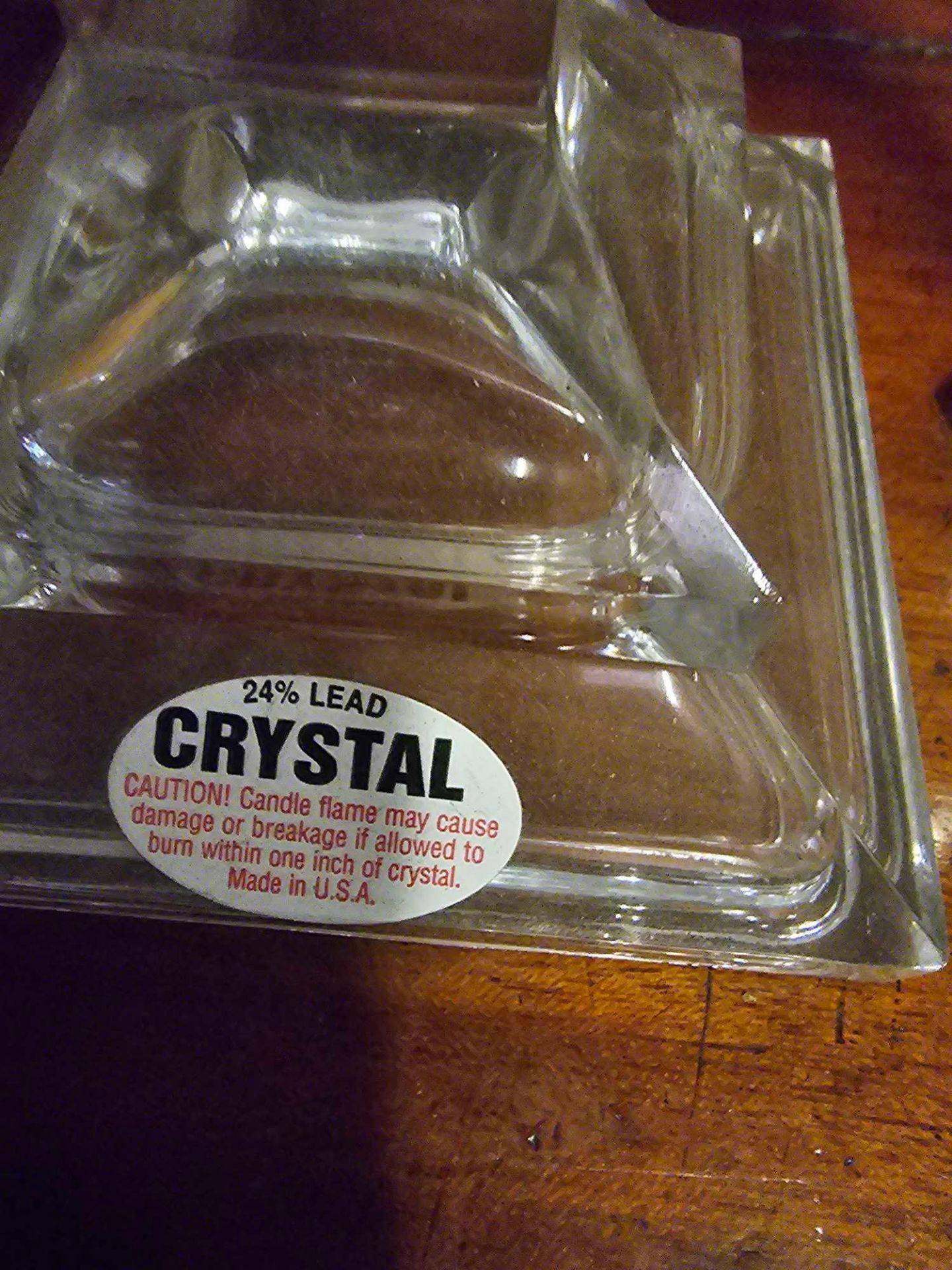 A Set Of 4 x 24% Lead Crystal Candle Holders 2 x 23cm 2 x 20cm - Bild 4 aus 4