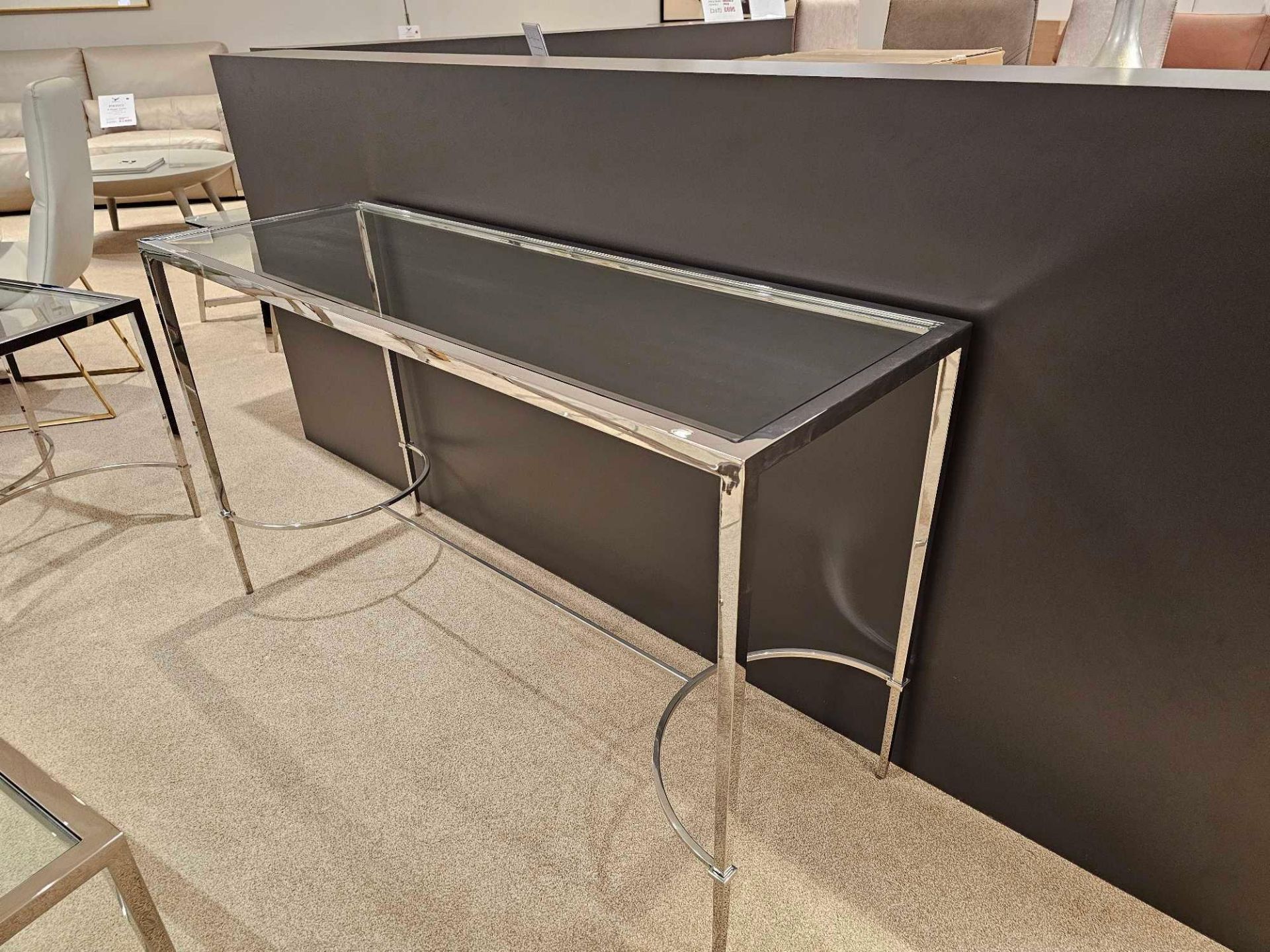 Tokyo Console Table by Kesterport The Tokyo console table with its clear glass top and a refined - Image 4 of 6