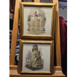 2 x Framed Prints William Sharp Mermaids By Rock With Portraits R Bowyer 1800 And Another Similar 36