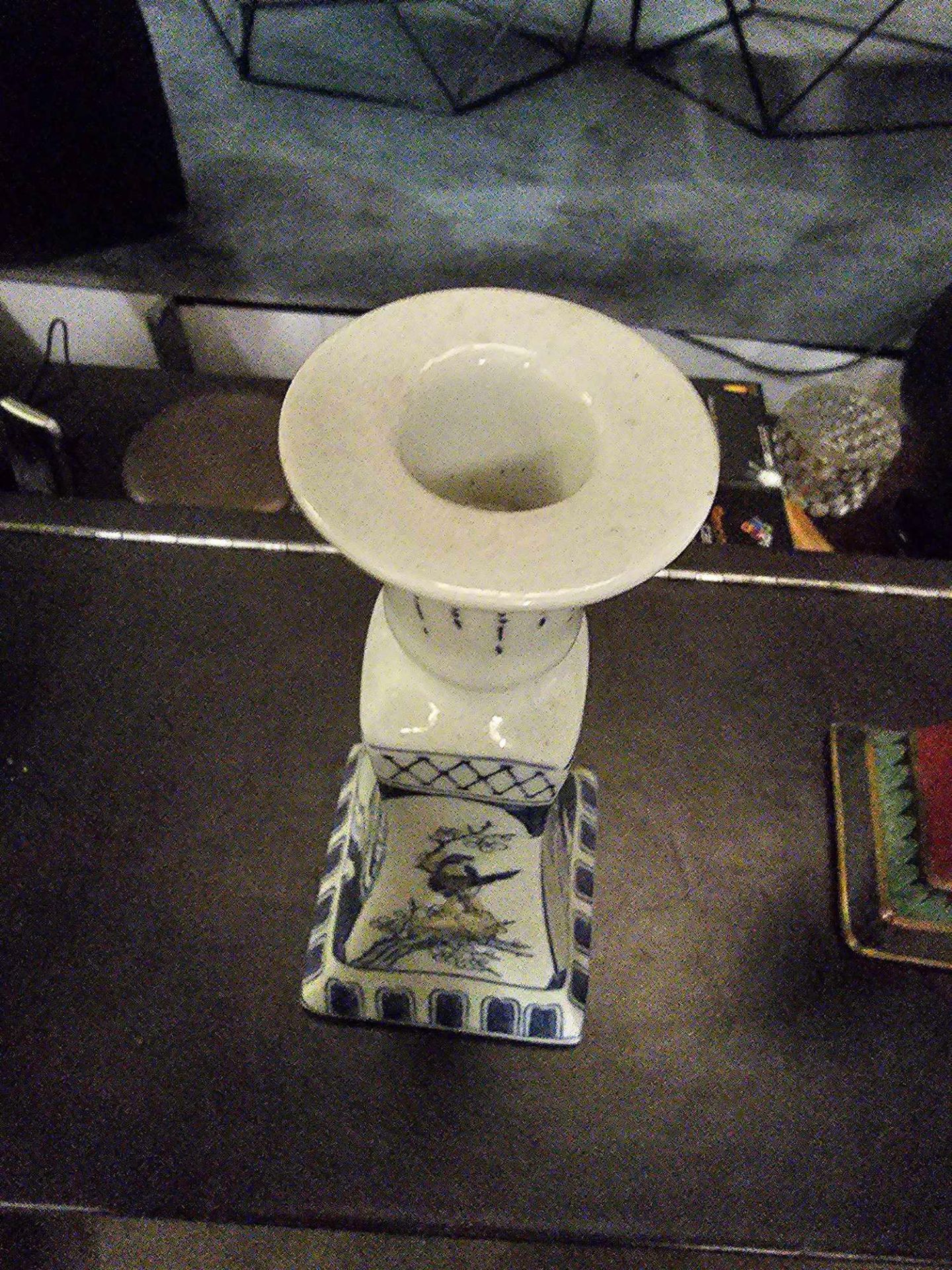 2 x Decorative Ceramic Candel Holders 22cm 23cm - Image 6 of 6