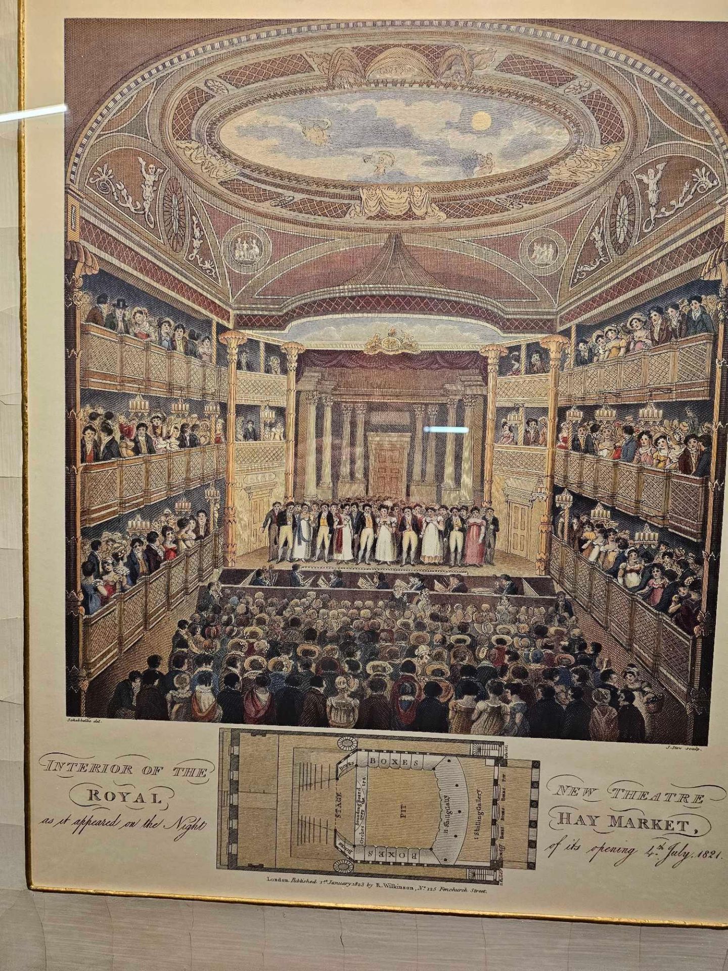 Framed Print Interior of The Royal Opera As It Appears On The Night New Theatre Haymarket of Its - Image 2 of 3