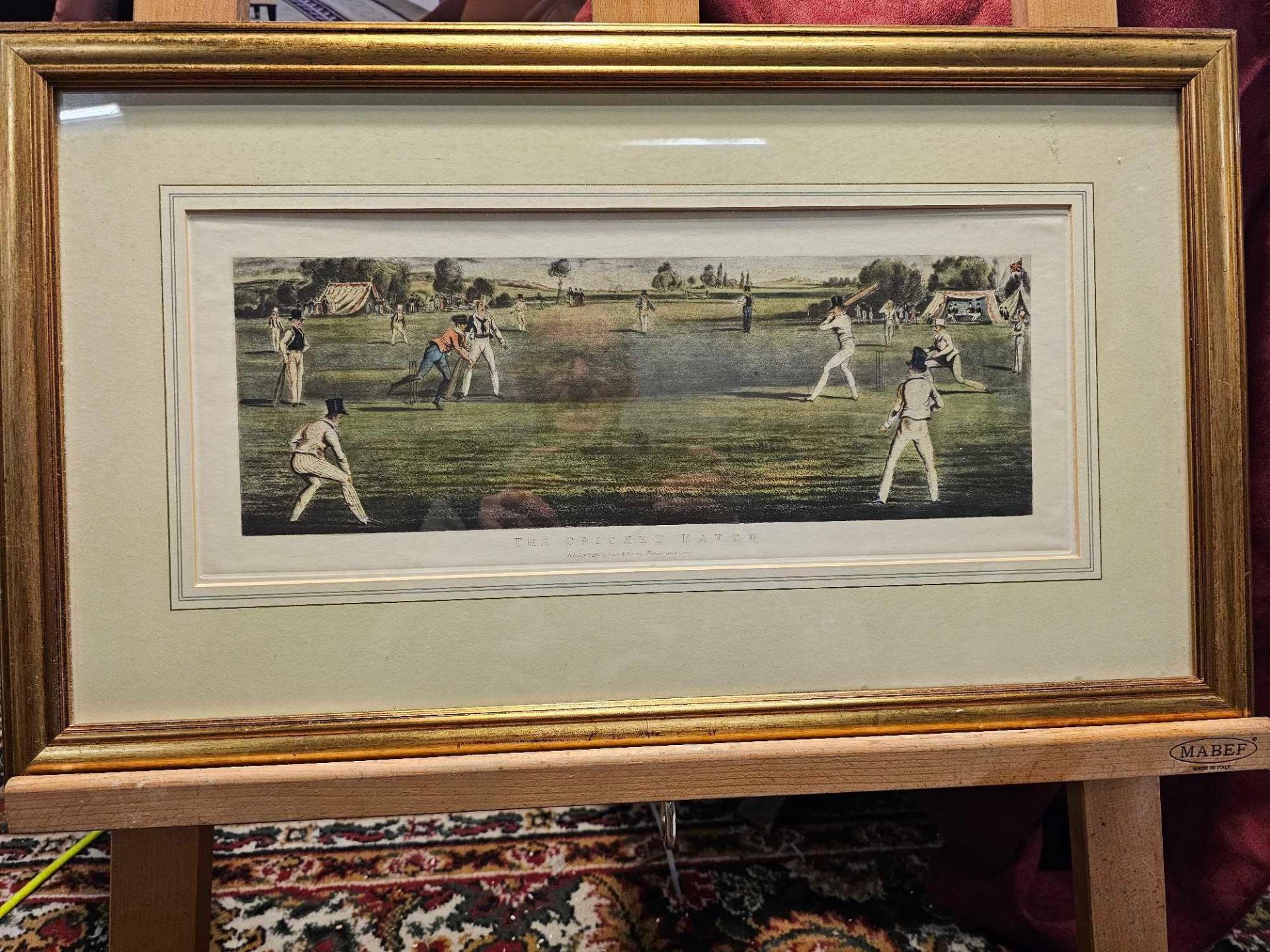 Framed Print "The Cricket Match" , Print Published By Dean & Munday September 1834 After James