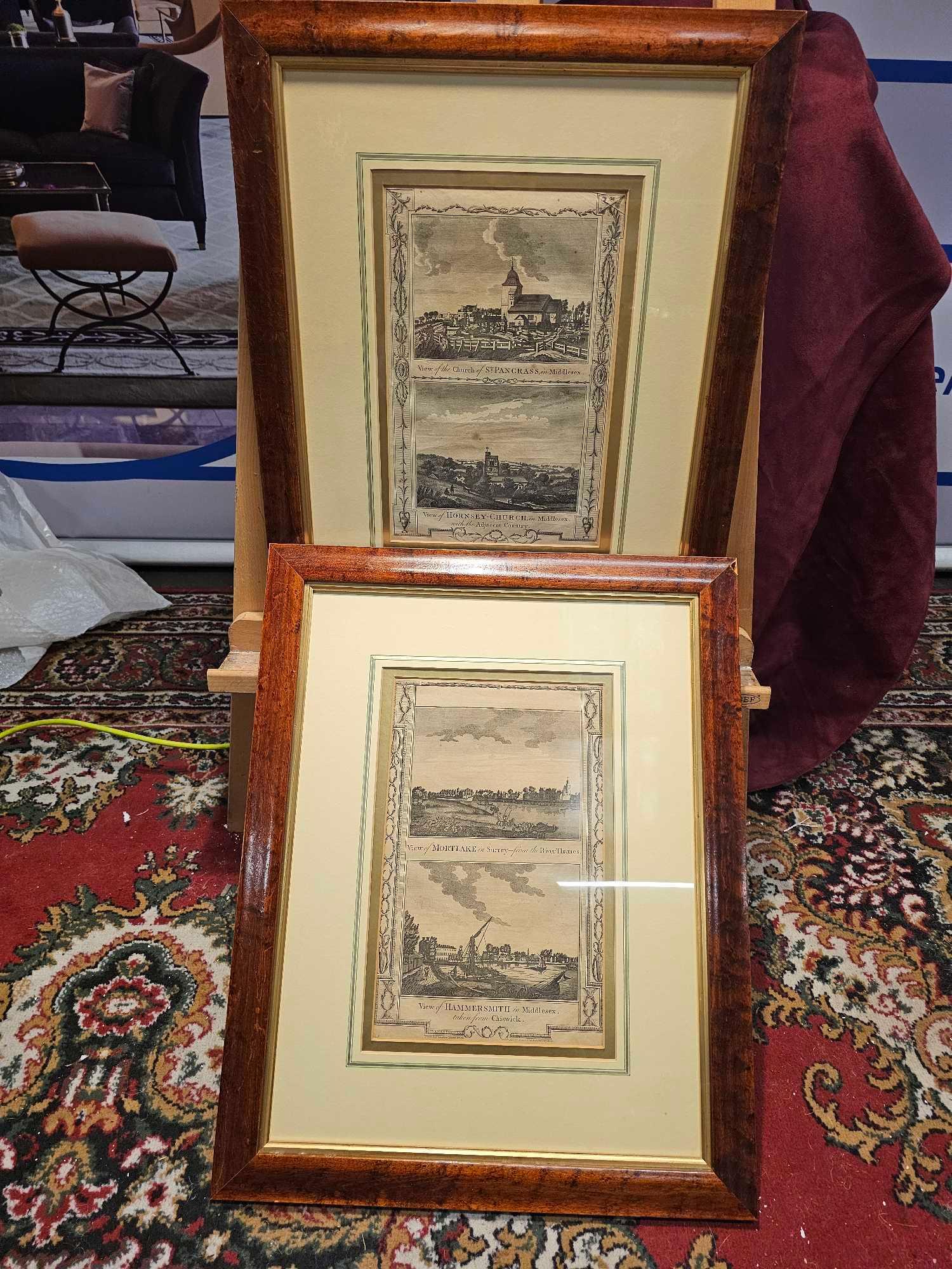 2 x Framed Prints From The New British Traveller; Or, A Complete Modern Universal Display of Great-