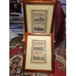 2 x Framed Prints From The New British Traveller; Or, A Complete Modern Universal Display of Great-