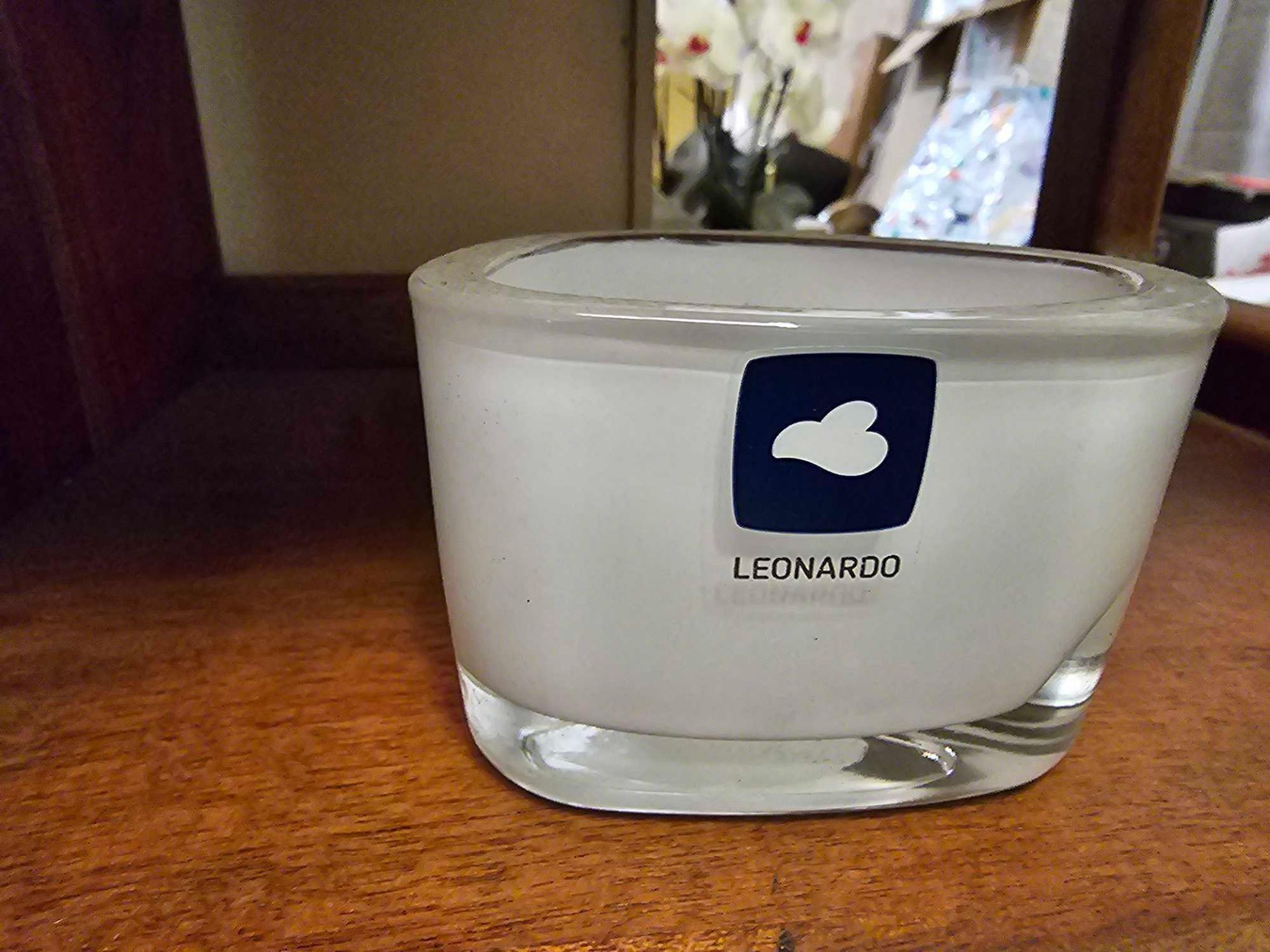 12 x Leonardo Glass Table light White Organic Tea Light Holders - Bild 2 aus 4