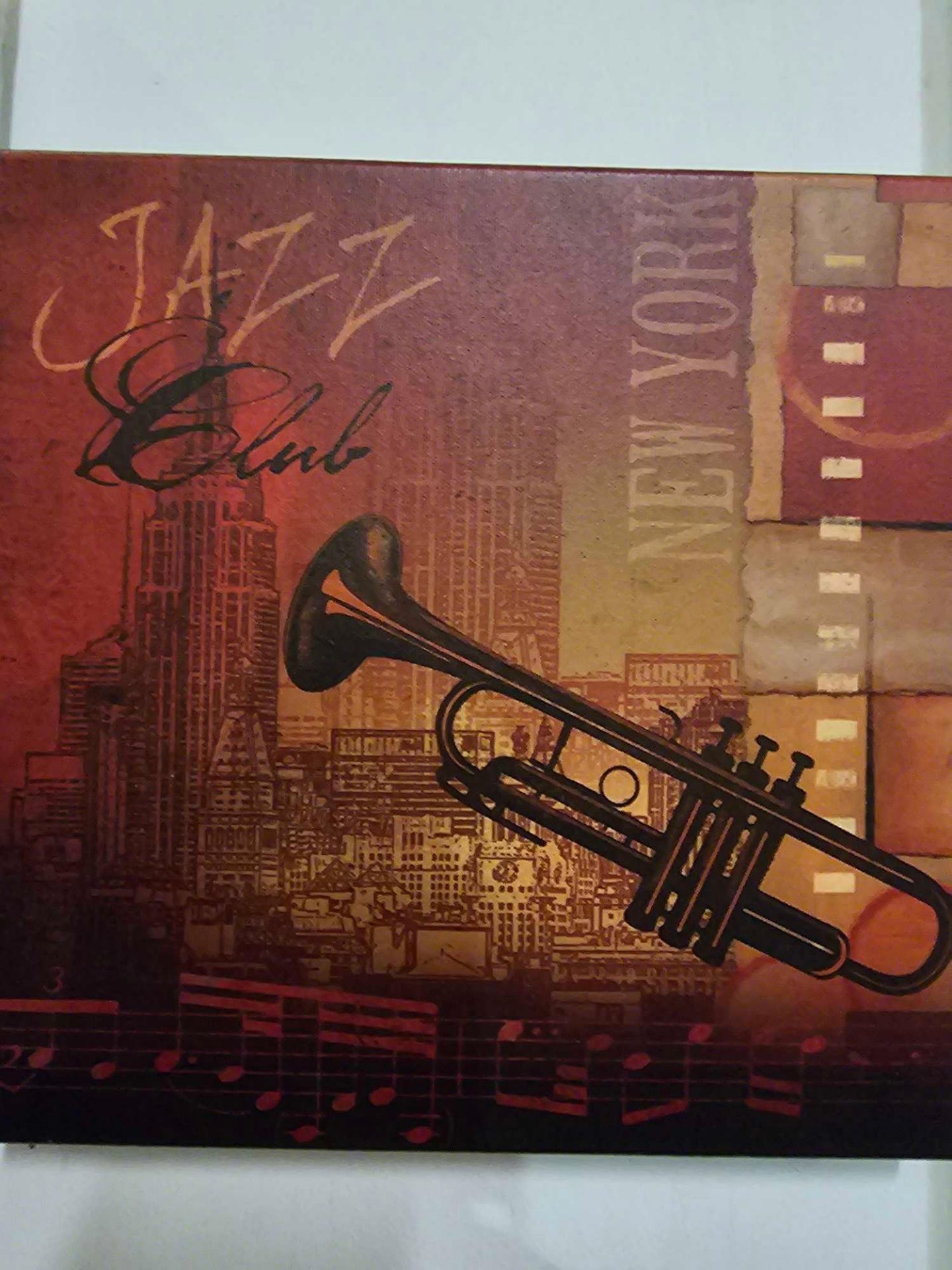 Canvas Wall Print Jazz Club By Conrad Knutsen (Born 1954 In New York ) 30 x 30cm - Image 2 of 2