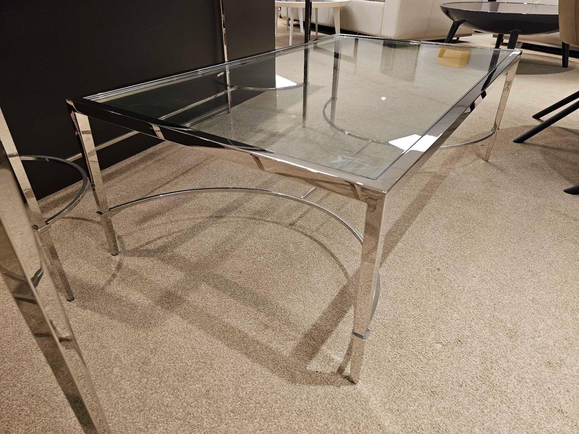 Tokyo Coffee Table by Kesterport The Tokyo coffee table with its clear glass top and a refined - Image 3 of 4