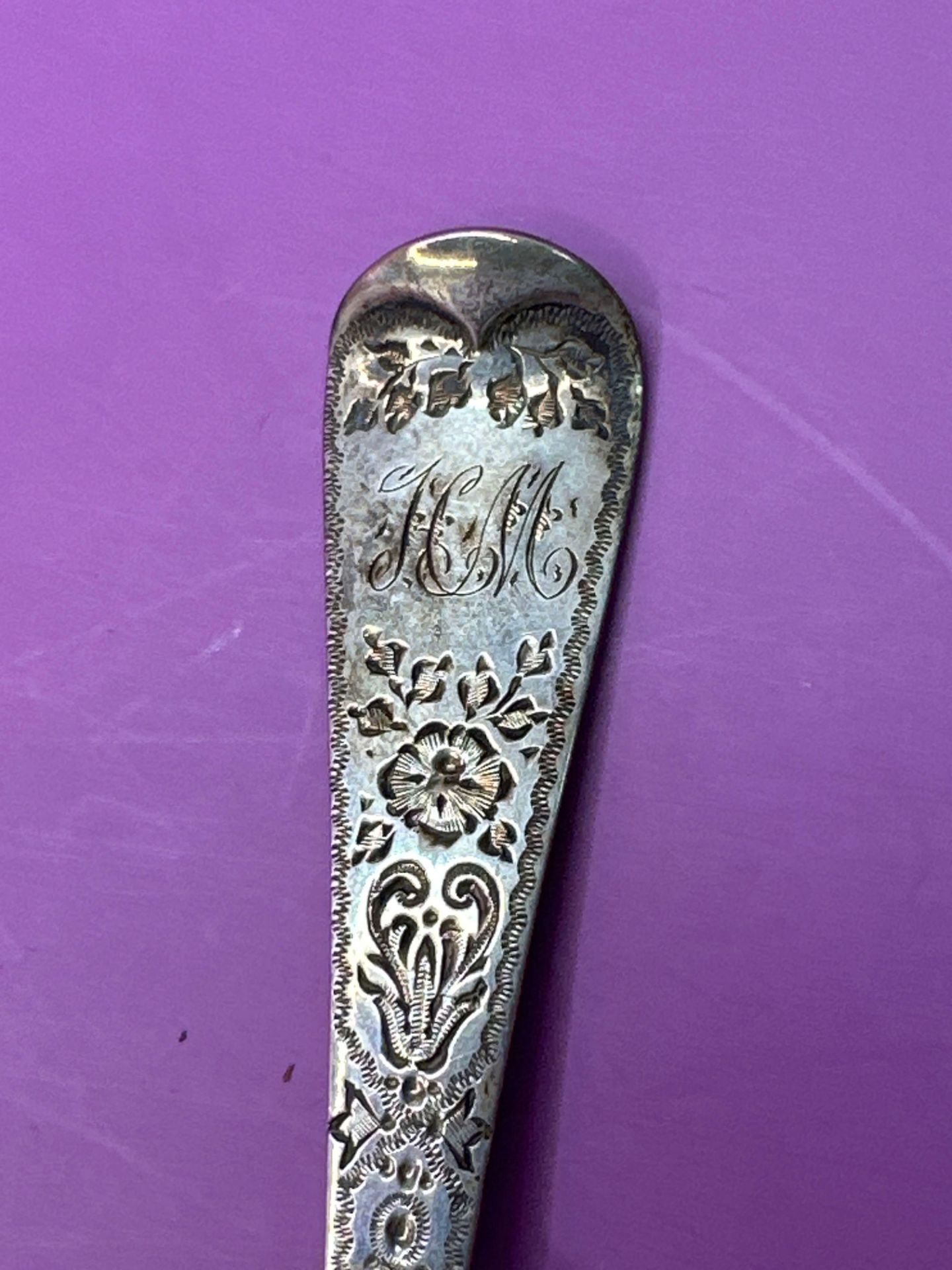 Silver Engraved Hallmarked Spoon With HW In A Edwin Davis Late Allott And Co Bradford Presentation - Bild 8 aus 10