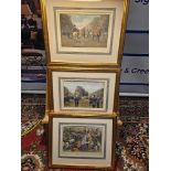 3 x Framed Prints (1) The London Season, In Hyde Park, Waiting For The Shahzada George L. Seymour (