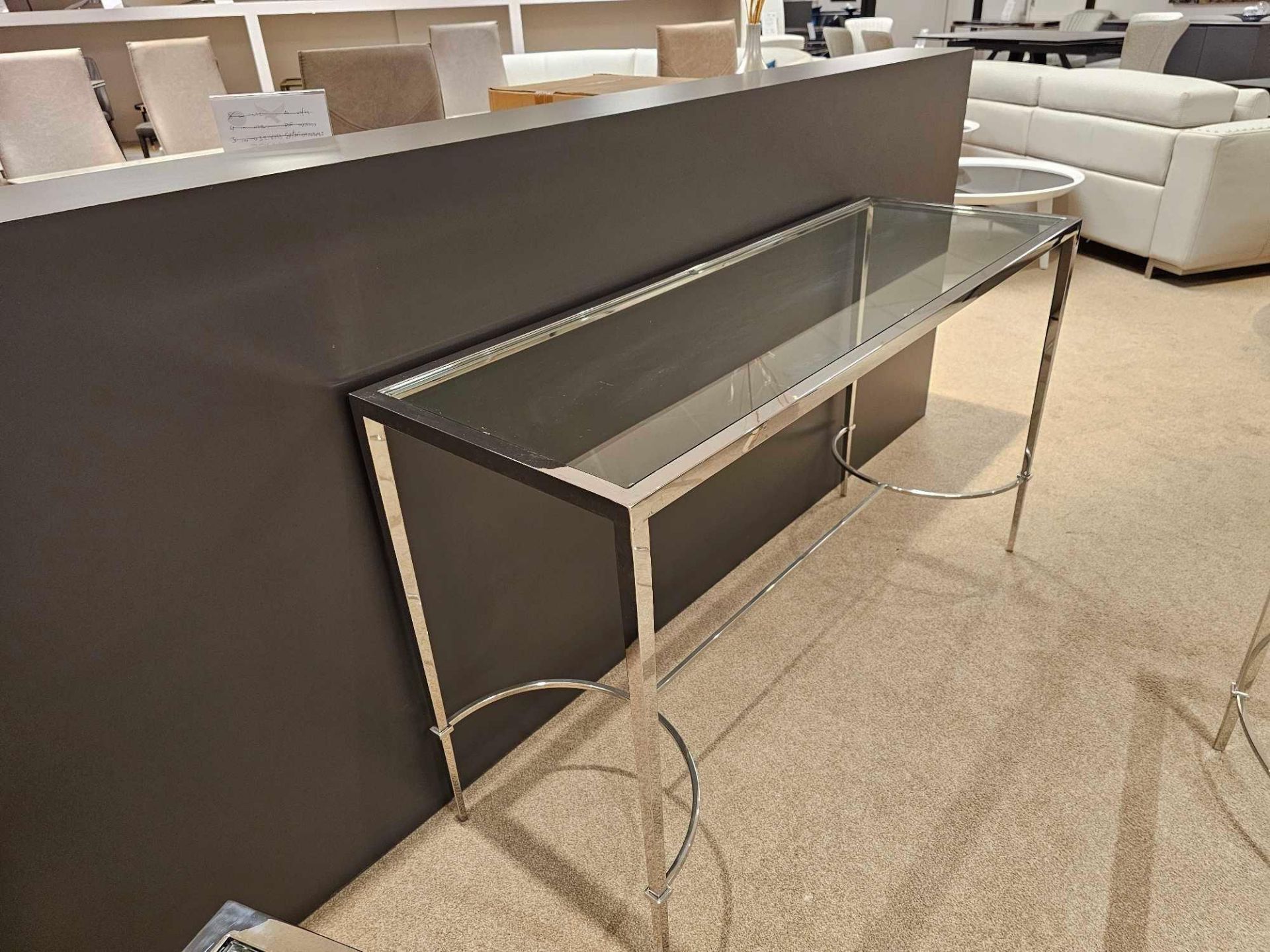 Tokyo Console Table by Kesterport The Tokyo console table with its clear glass top and a refined - Image 3 of 6