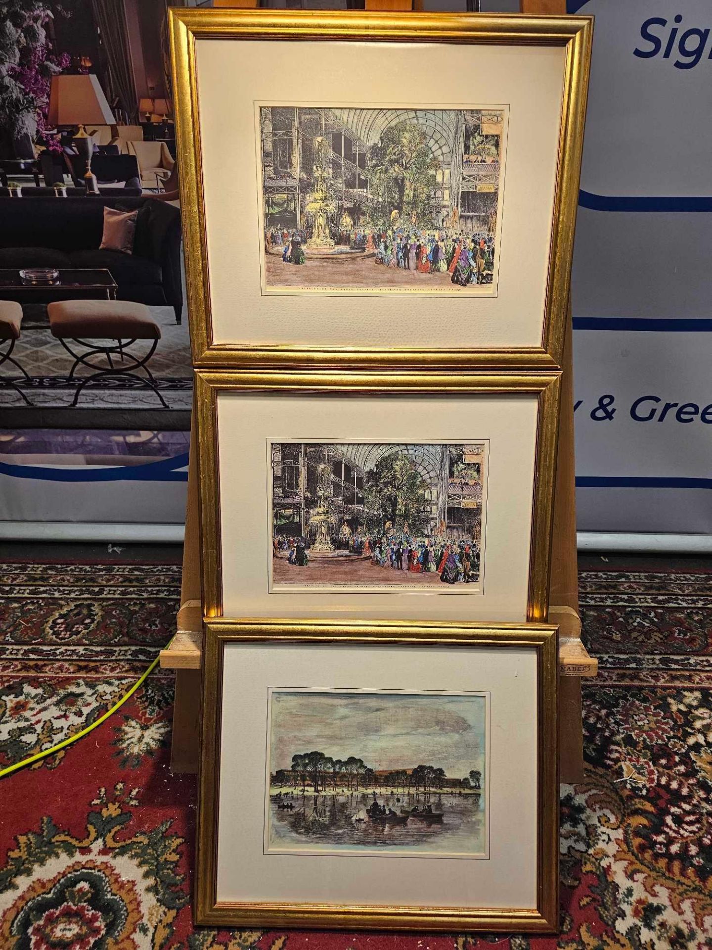 3 x Framed Prints The Great Exhibition At The Crystal Palace: Interior of The Transept, Looking