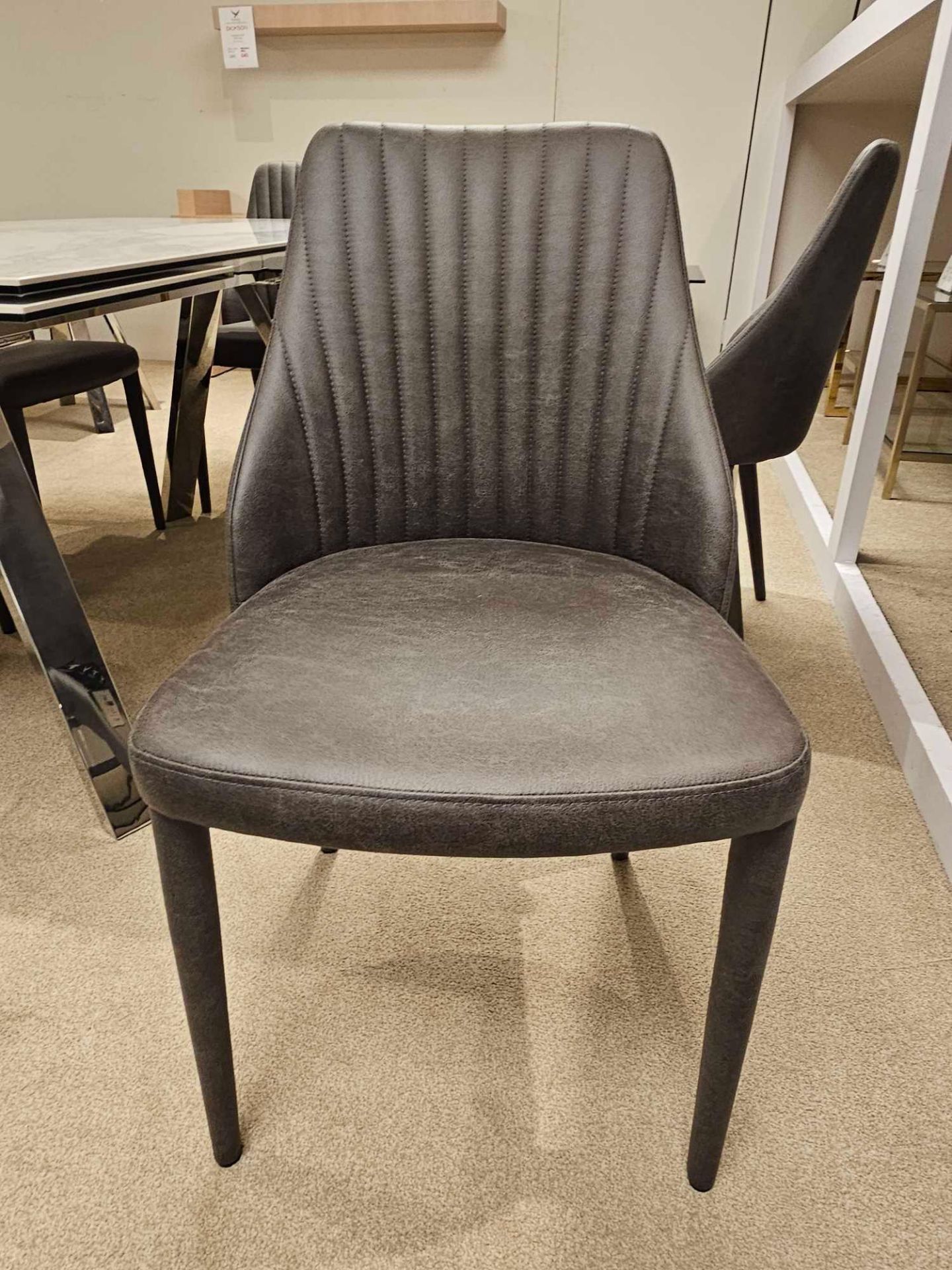 A set of 6 x Lundy Chairs by Kesterport The Lundy Chair is fully upholstered in our popular dark - Image 2 of 6