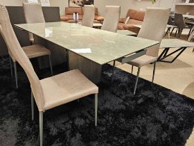 Advance Dining Table by Kesterport Our Advance dining table with its elegant twin base structure