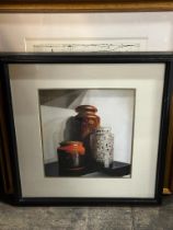 3 x Untitled Framed Still Life Lithograph Prints 60 x 50cm