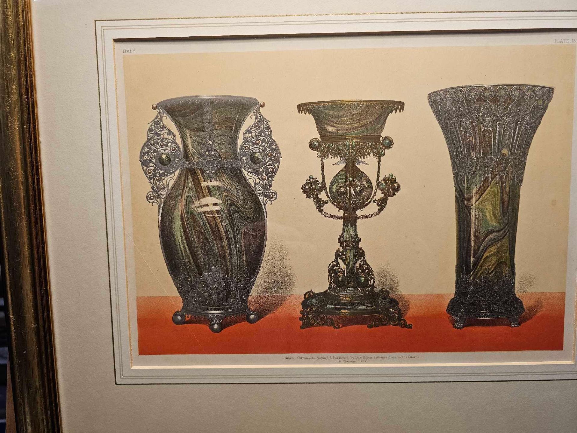 3 x Framed Prints (1) Service In Cut Glass By Mr Alderman Copeland, London (2) Decorative - Image 4 of 5