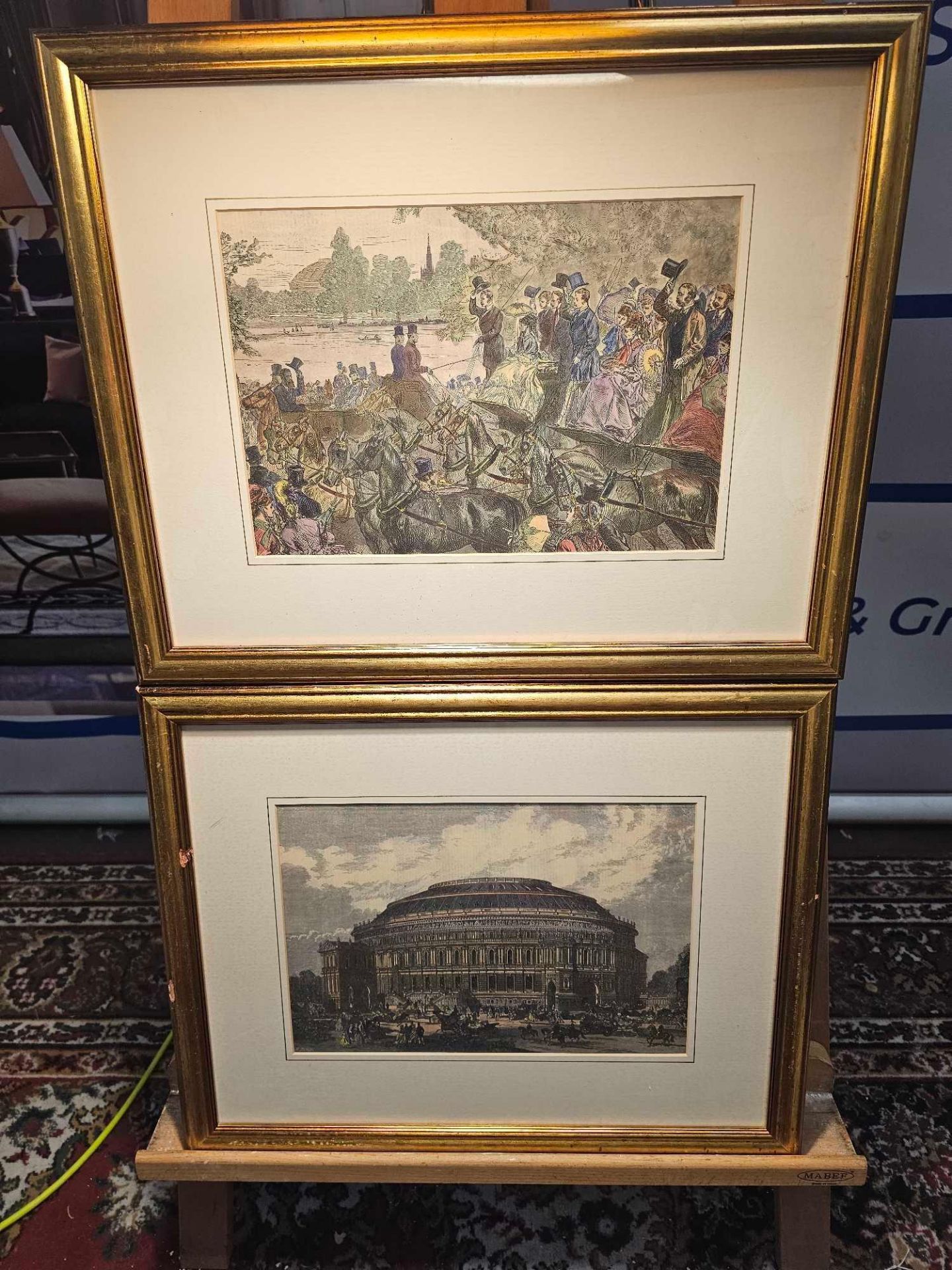 2 x Framed Prints (1) The Central Hall of Arts And Sciences, To Be Erected At Kensington.