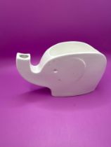 Fred Oliver Ceramic Elephant Tidbit Bowl. Holds Olives/Nuts, Shells And Pits Go In The Trunk. Rubber