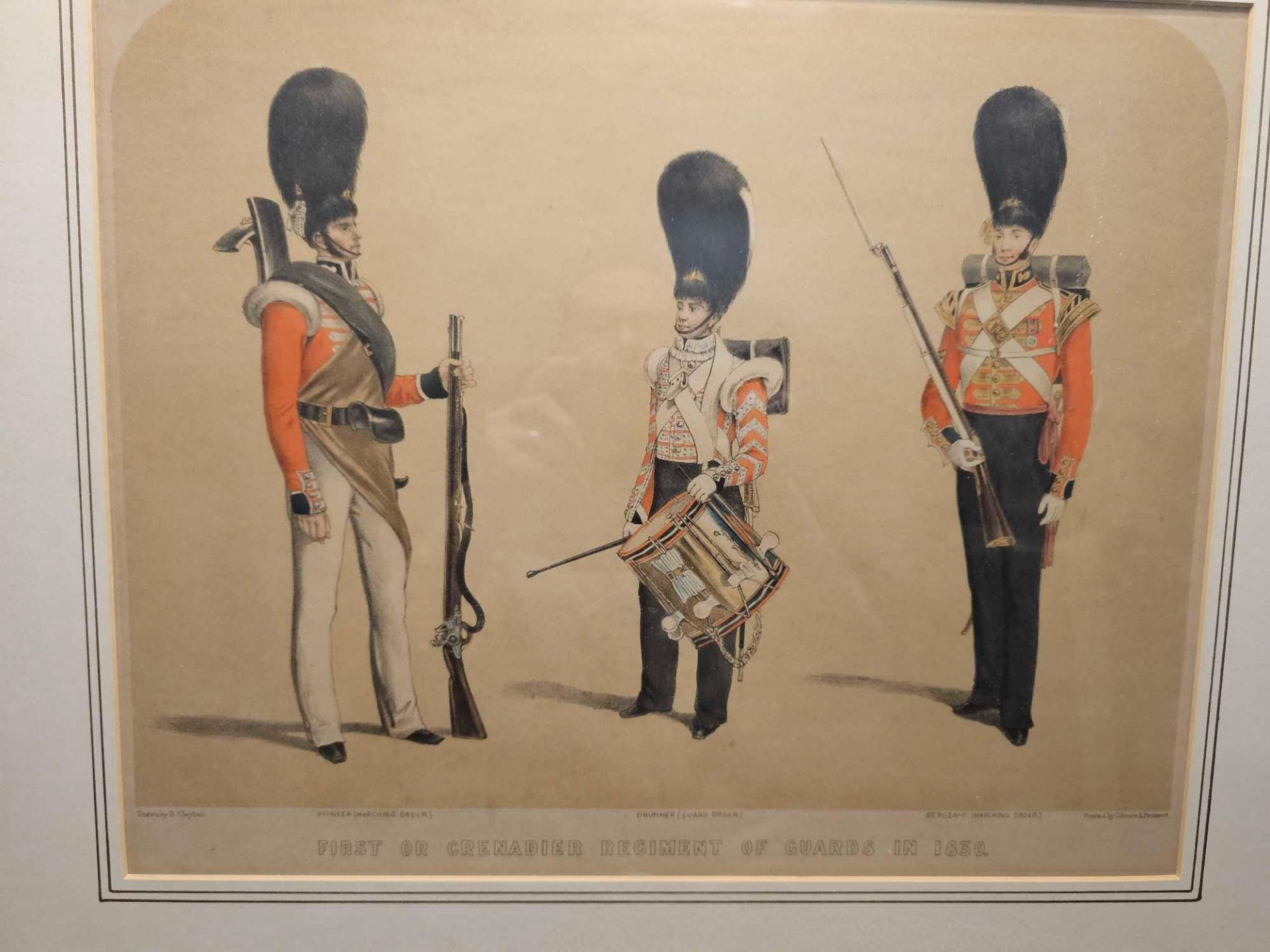 Framed Print Costumes of The First Or Grenadier Regiment of Guards From 1660 Clayton, B [Illus.] - Image 2 of 4