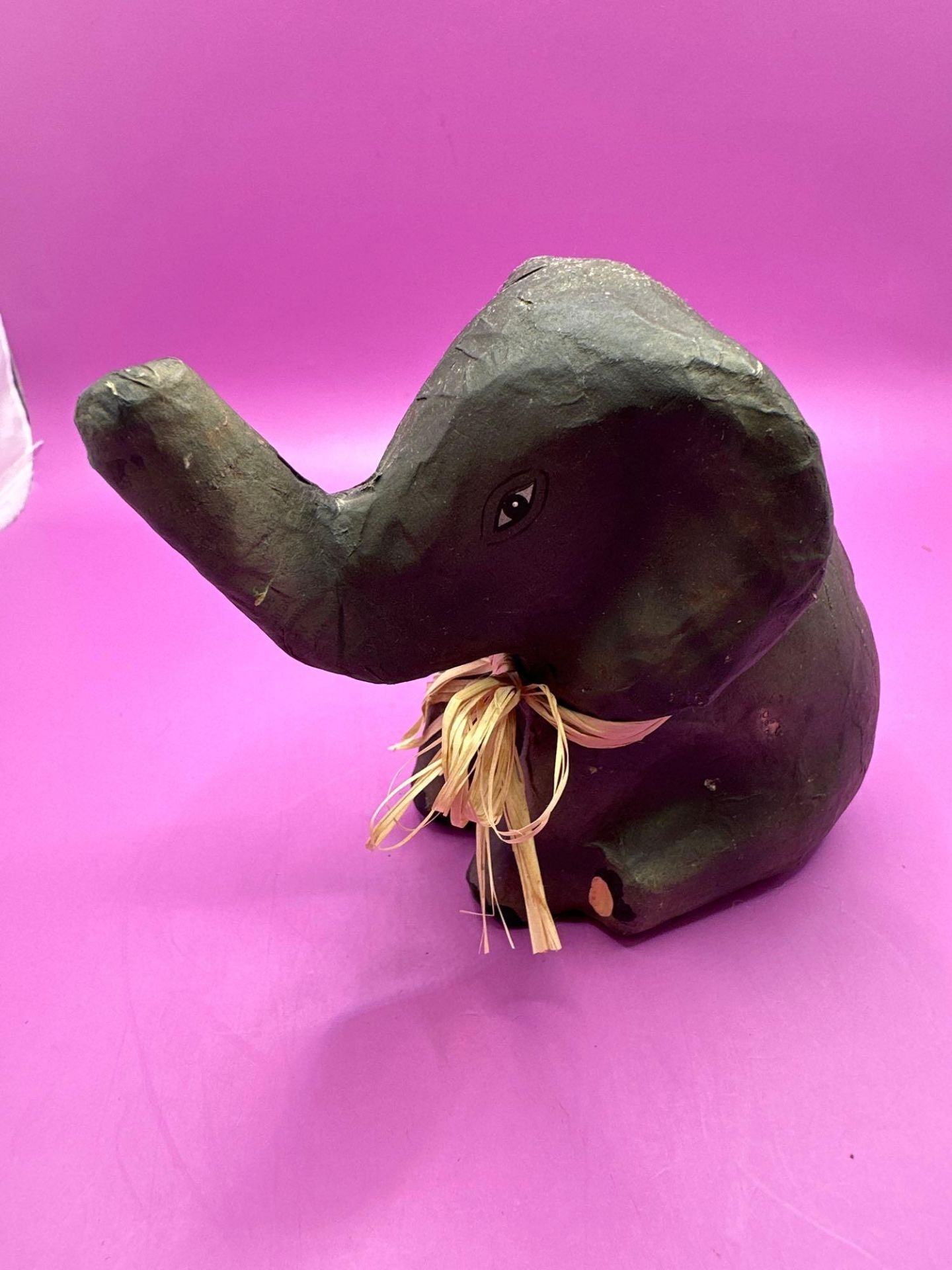 Paper Mache Elephant 10 cm - Made In Thailand - Image 3 of 6