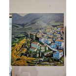 Oil On Canvas Titled Tricarico Italy Signed Bill Burnell 50 x 50cm