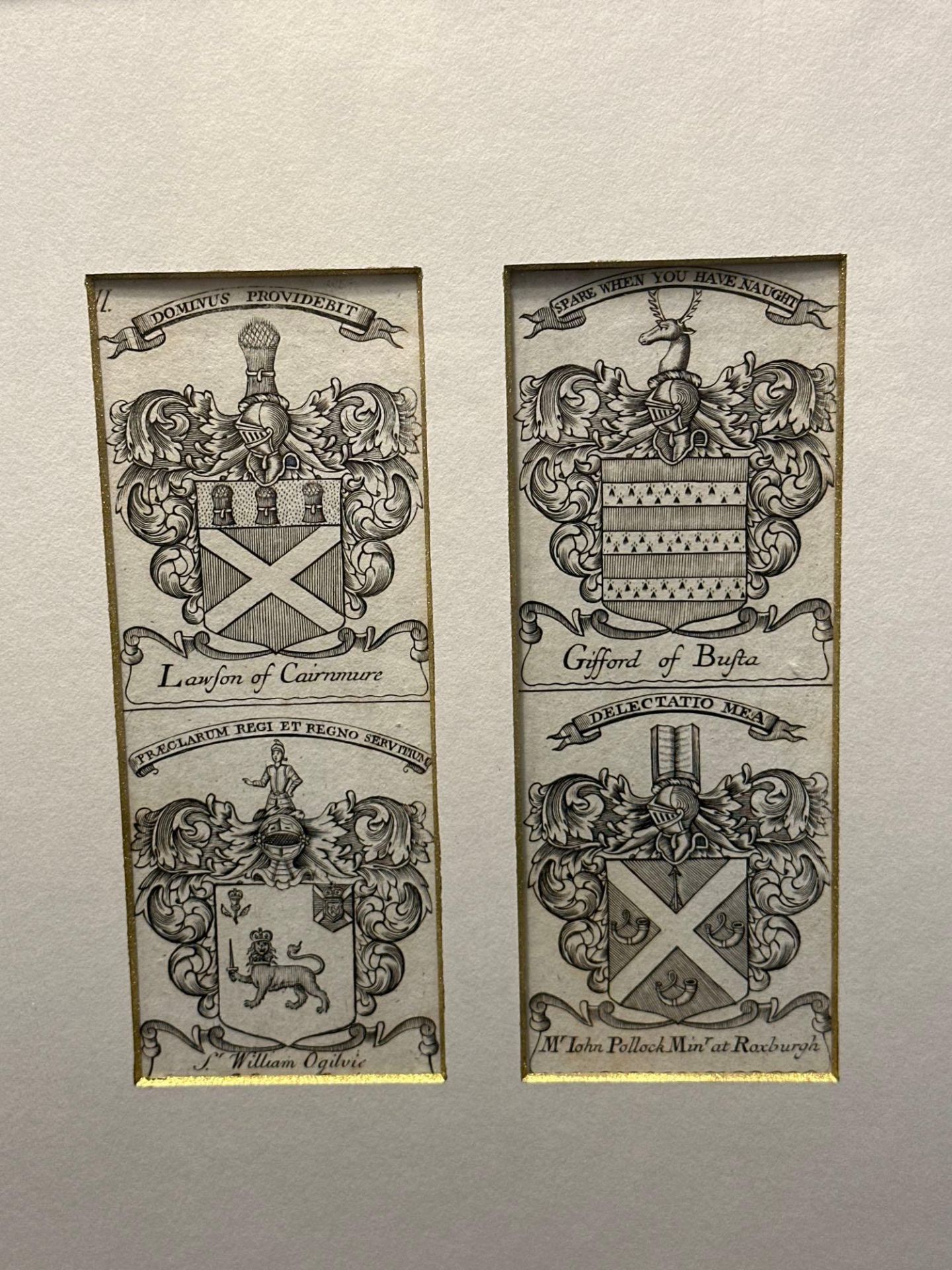 4 x Framed Heraldic Prints - Alexander Nisbet, System of Heraldry Speculative And Practical: With - Image 5 of 6