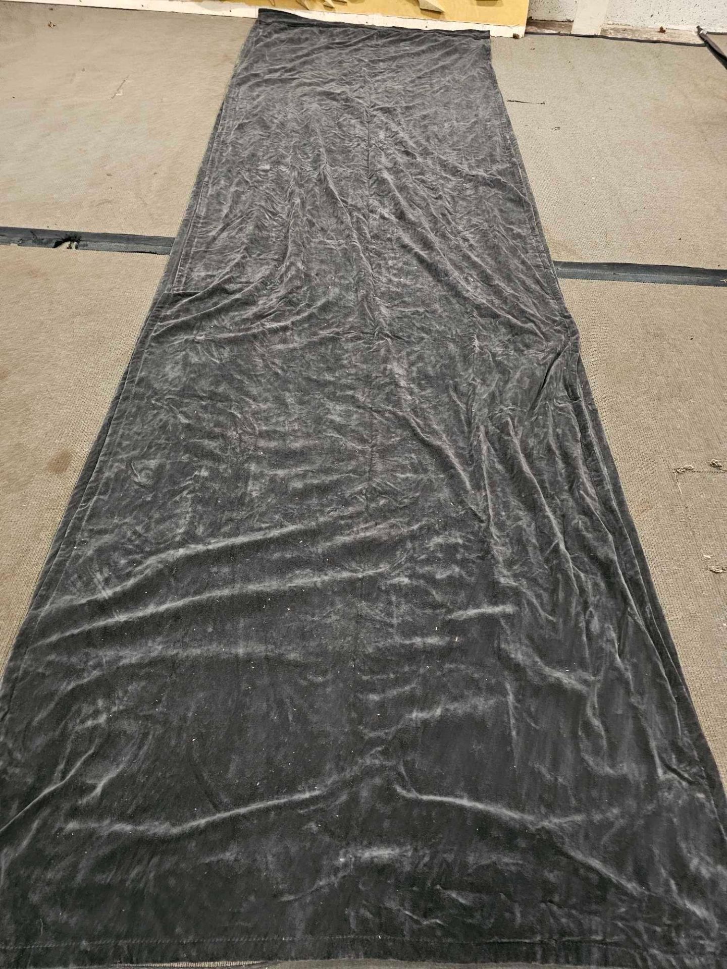 Pair Black Velvet Curtains Size 270 x 44cm (Ref Dorchspa 101)