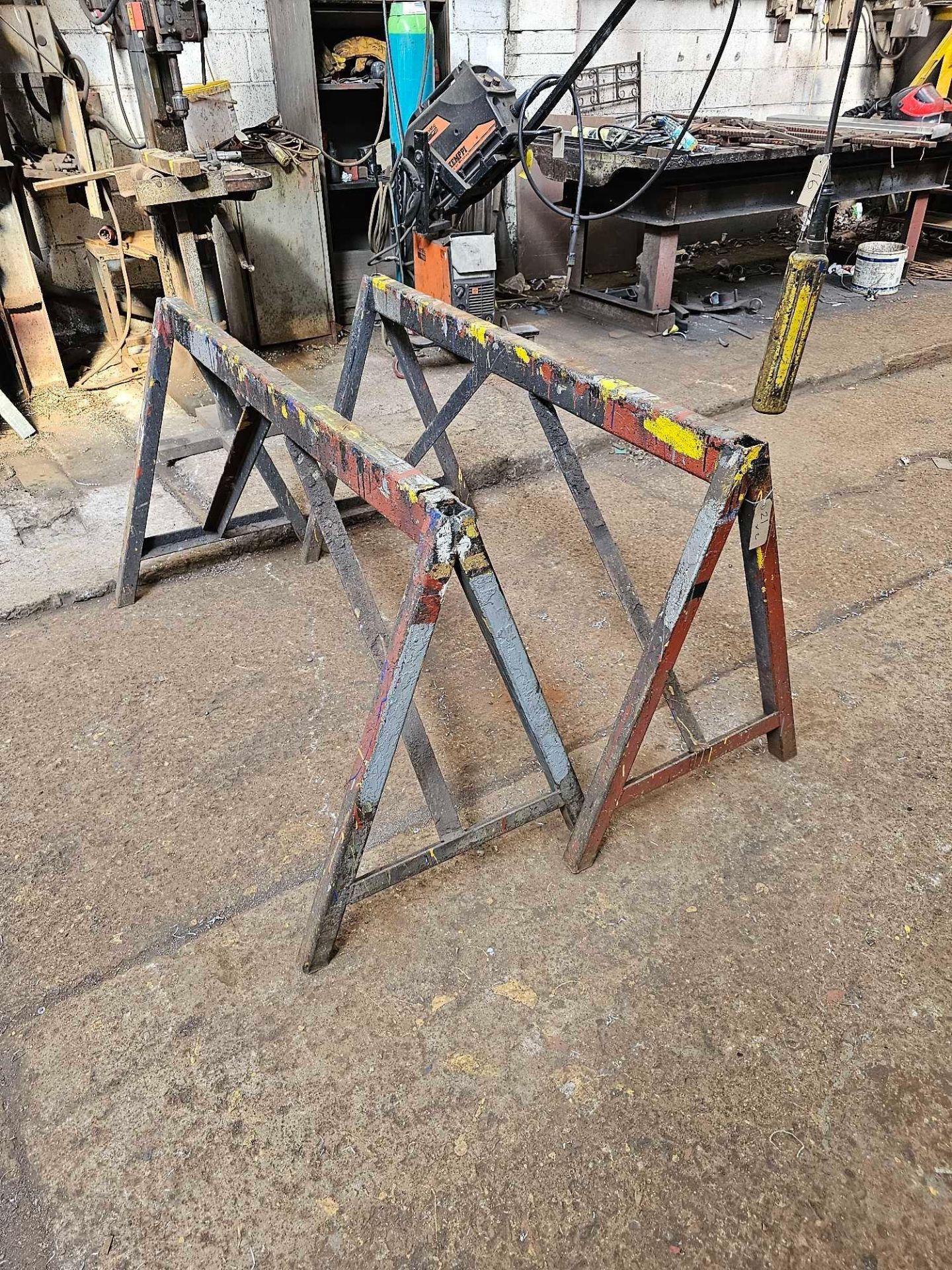 Pair Cast Iron Trestle Stands 160 x 90cm