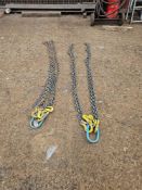 2 x Hoist Hook Chain And Shackle