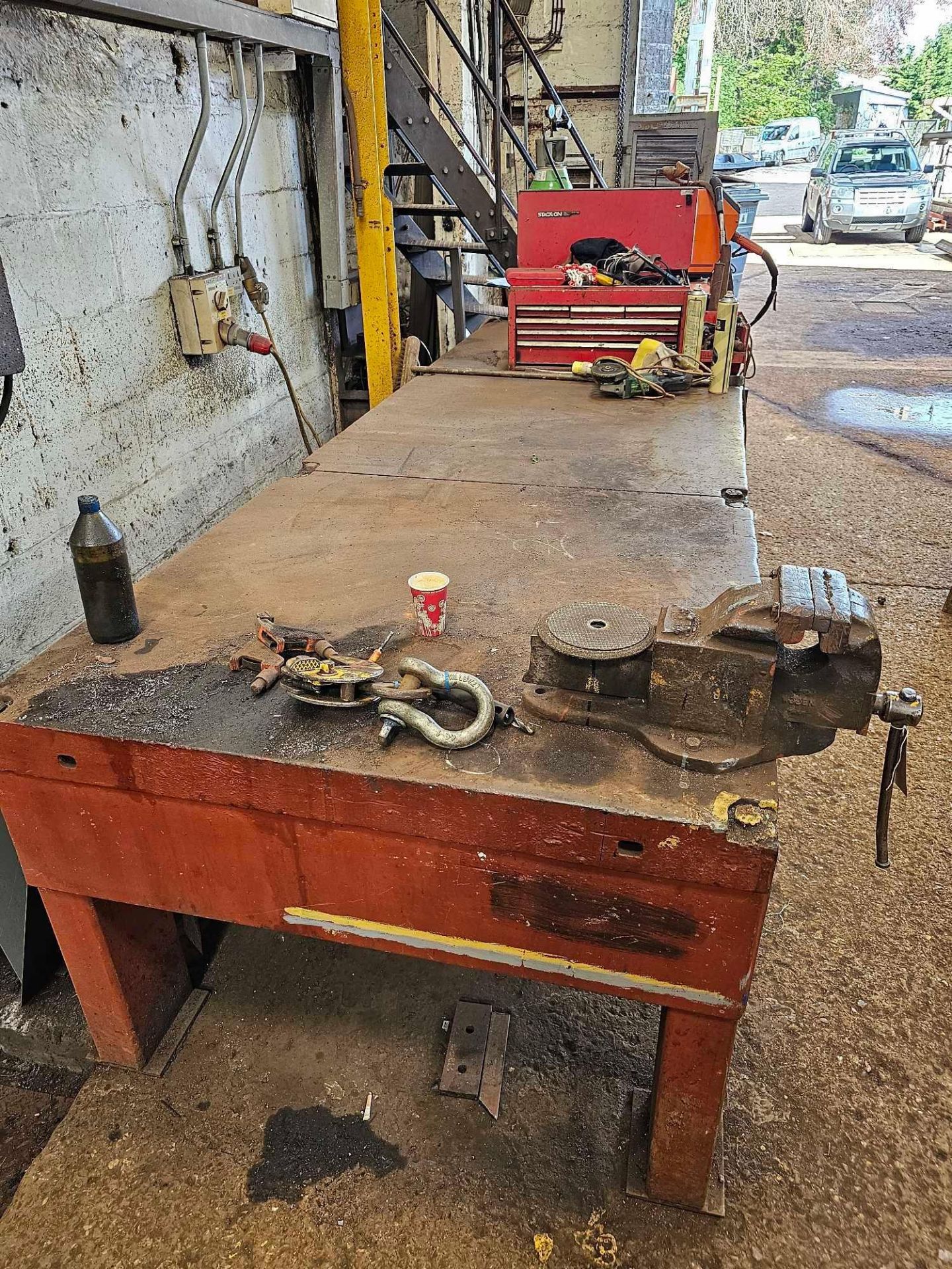 Cast Steel Engineers Marking Out Work Bench 370 x 125 x 88cm Weight 2000kg - Image 3 of 4