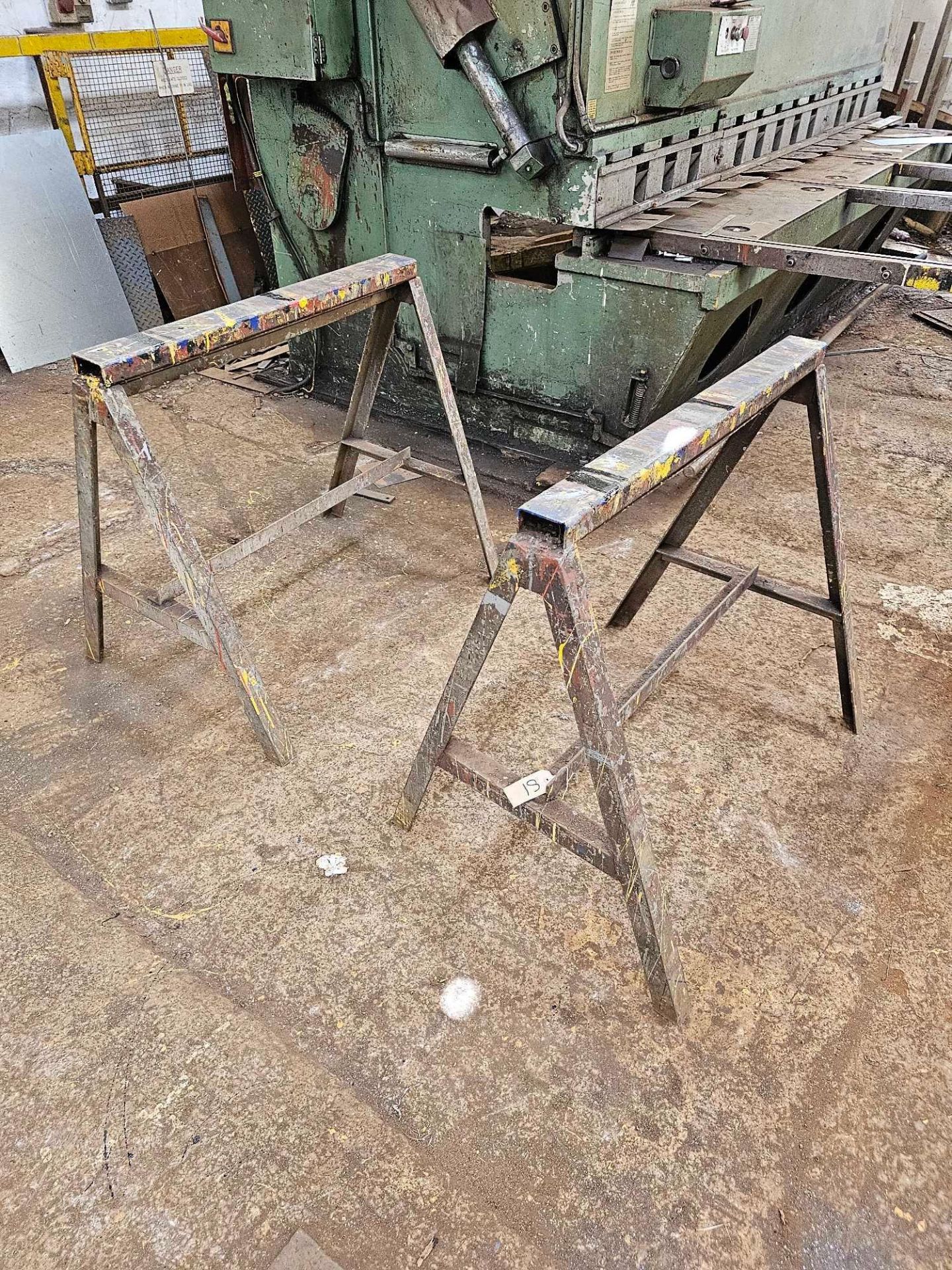 Pair Cast Iron Trestle Stands 100 x 94cm