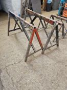 Pair Cast Iron Trestle Stands 160 x 90cm
