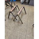Pair Cast Iron Trestle Stands 105 x 59cm