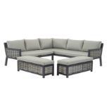 Set A400 Portofino Deluxe Wicker Square Modular Sofa with 2 Benches