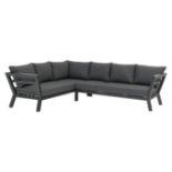 Set A382 San Marino L Shaped Modular Sofa & Long Bench - Long Right - Slate