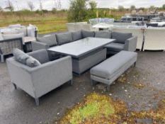 A20 St Lucia Modular Sofa with rectangular adjustable dining table chair and bench