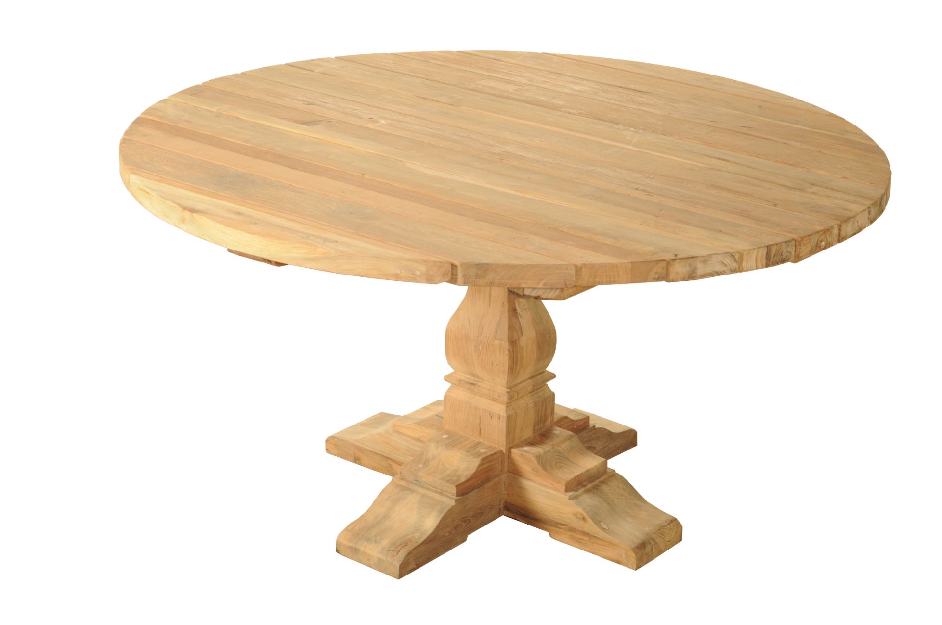 Set A513 Kuta 145cm Vintage Round Teak Table