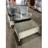 Set A572 2x Patagonia Sofa Chairs w/ Coffee Table - Grey