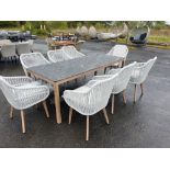 A143 Palermo Rectangular dining table with 8 x chairs