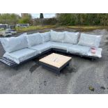 A51 Vilamoura Square Modular Sofa with Square Coffee Table with Teak Top