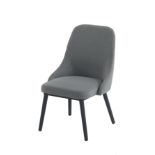 Set A430 Lot of 8x Scarlett Fabric Dining Side Chairs - Grey