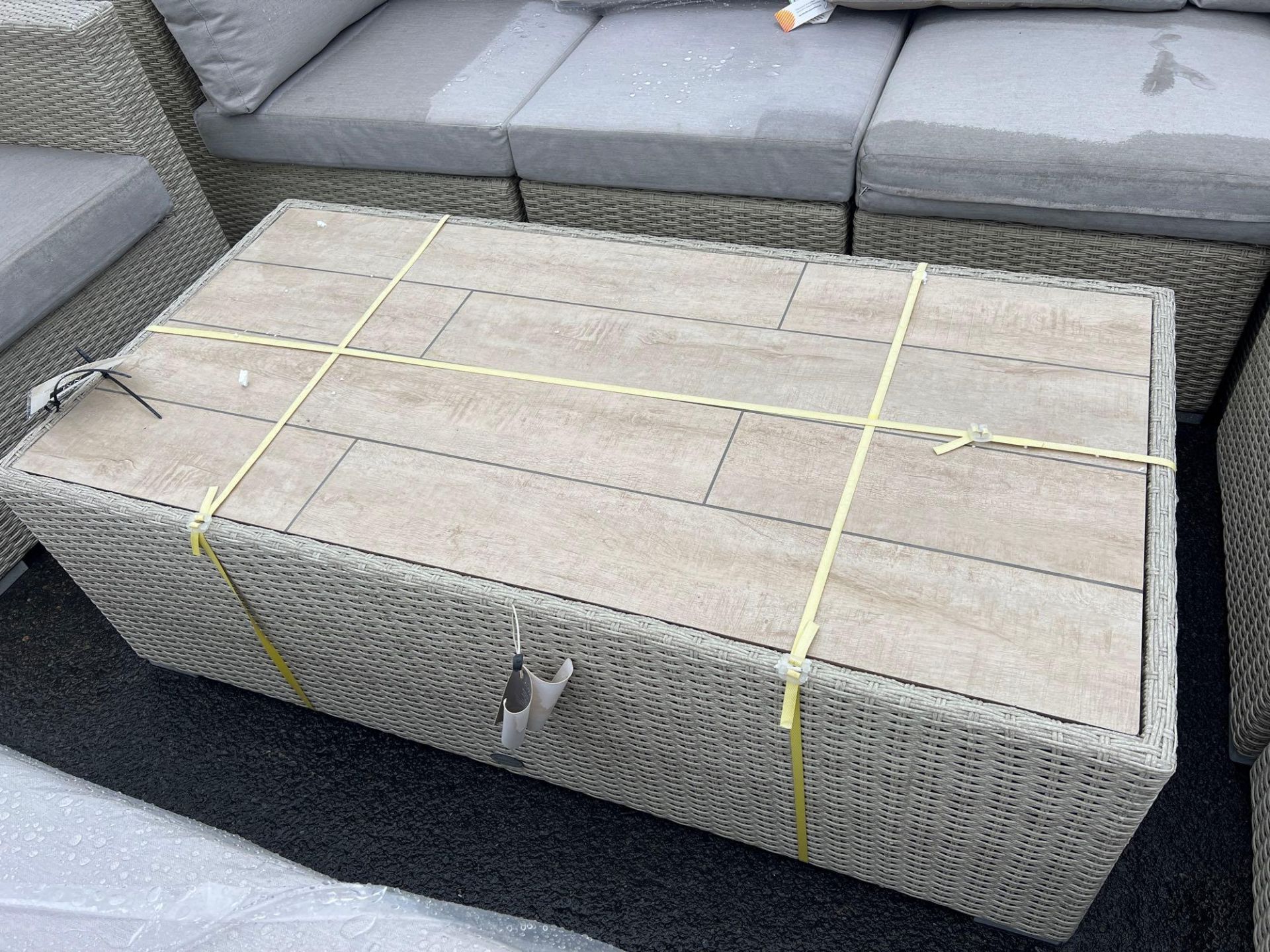 A100 Kingscote Modular Sofa with large coffee table and chair - Nutmeg Elevate your outdoor living - Image 3 of 4