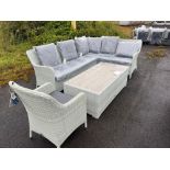 A128 Tetbury Rectangle Sofa w/ Chair & Kingscote Coffee Table - Cloud