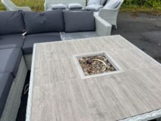 A21 Kingscote Cloud Modular Sofa with Square firepit table and 2 x benches