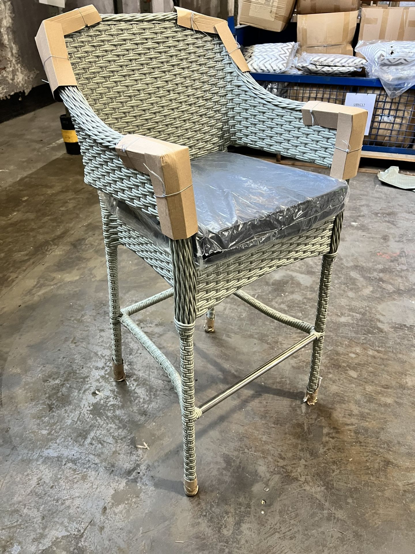 Set A471 Bramblecrest Bar Chair including Season-Proof Eco Cushion - Grey