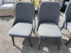 A249 8 x St Lucia Upholstered Fabric Dinign Chairs